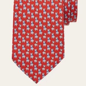 FERRAGAMO  Terrier print silk tie